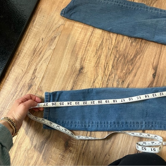 Reformation High Rise Skinny Jean True Blue Color - Picture 10 of 14